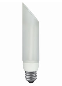 ESL DecoPipe Oblicuo 11W E27 185mm 38mm luz fría