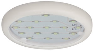 Mueble luminaria de montaje LED 1x1,22W 12V 59mm Blanco/Plástico
