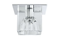 Quality line recessed luminaire set, glassy cube, Clear, square