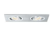 92537 Светильник Premium EBL Set Drilled AluDouLED schw Elegant material вЂ“ high-quality finish. The individually swivelling LED recessed luminaires in the Premium Line offer efficient but homelike warm white LED light and meet the most stringent standards for material quality and design. 925.37 Paulmann