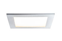 Recessed panel Premium Line IP44 11 W LED brushed aluminium, Warm white, square, 1 pc. set