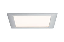 Recessed panel Premium Line 15 W LED brushed aluminium, Warm white, square, 1 pc. set