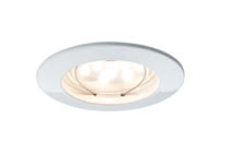 92754 EBL Coin LED 1x6,5W 51mm rund ws matt The Coins are innovative and user-friendly recessed spotlights that are suitable for new installations as well as replacing existing installations. Since they are exceptionally flat, they can be installed in ceilings with a cavity of only 30 to 35В millimetres. From 50В centimetres to 5В metres or more вЂ“ you determine the spacing between the lights! The simple and tool-free linking of single luminaires using quick clips save more than just time and stress вЂ“ thanks to energy-efficient LED technology with very lower power consumption, the Coins are also easy on the wallet. 927.54 Paulmann