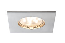 92762 EBL Coin LED 3x6,5W 51mm eckig Eisen-geb The Coins are innovative and user-friendly recessed spotlights that are suitable for new installations as well as replacing existing installations. Since they are exceptionally flat, they can be installed in ceilings with a cavity of only 30 to 35В millimetres. From 50В centimetres to 5В metres or more вЂ“ you determine the spacing between the lights! The simple and tool-free linking of single luminaires using quick clips save more than just time and stress вЂ“ thanks to energy-efficient LED technology with very lower power consumption, the Coins are also easy on the wallet. 927.62 Paulmann