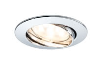 92769 Светильник EBL Coin LED 1x6,5W 51mm rund schw Chrom The Coins are innovative and user-friendly recessed spotlights that are suitable for new installations as well as replacing existing installations. Since they are exceptionally flat, they can be installed in ceilings with a cavity of only 30 to 35В millimetres. From 50В centimetres to 5В metres or more вЂ“ you determine the spacing between the lights! The simple and tool-free linking of single luminaires using quick clips save more than just time and stress вЂ“ thanks to energy-efficient LED technology with very lower power consumption, the Coins are also easy on the wallet. 927.69 Paulmann
