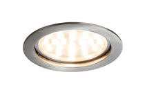 92782 Светильник EBL Set Coin LED 1x12W eisen geb. 75mm The Coins serve as innovative and user-friendly recessed spotlights that are suitable for new installations as well as replacing existing installations. They are exceptionally flat, meaning they can be installed in ceilings with a cavity of only 30 to 35В millimetres. From 50В centimetres to 5В metres or more вЂ” you determine the spacing between the lights! The simple and tool-free linking of single luminaires using quick clips save more than just time and stress вЂ“ thanks to energy-efficient LED technology with very lower power consumption, the Coins are also easy on the wallet. The dimming function enables you to adjust the brightness to your individual mood and ensures bright light to work in and a cosy living atmosphere. 927.82 Paulmann