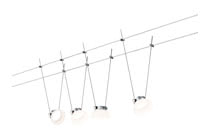 Cable set, LED, 4x4W, IceLED I, 230V/12V DC Chrom matt/White