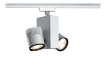 95084 Св-к RS VariLine Spot Duett 2x9W LED Alu-m The VariLine Spot Duett features clean, straight lines and a modern design. It has two swivelling spot heads that can be directed precisely. The non-replaceable warm white LED lamps are variably dimmable. Create two separate illumination scenarios in one room with just one rail from the VariLine 2-phase rail system. 950.84 Paulmann