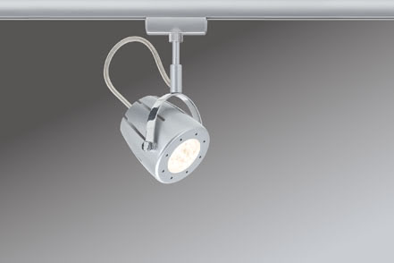 95121 Св-к URail L&E Spot Mega 1x3,4W GU10 Chr-m The URail rail luminaire -Mega- is equipped with LED technology and is compatible with all URail items. In combination with the corresponding URail components, you can create your own individual lighting system with a total output of up to 1,000В watt. If you plan to regulate this system with a dimmer, we recommend selecting a URail product with halogen technology 951.21 Paulmann
