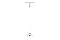 95157 Подвес ProRail Wolbi max.50W GZ10 Al-g The VariLine Pendant Shine is made of high-quality dichroid glass. All you have to do is add a lamp of your choice. Over the dining table or counter: the length of the pendant can be shortened to suit individual space conditions. 951.57 Paulmann