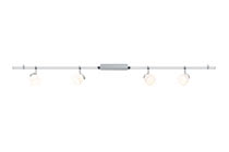 95196 RS DC Set GlassLED II 4x4W Chr-m 30VA IceLED, the 4-lamp 12В volt LED rail system with a total output of 16В W, impresses with its energy-saving 12 volt technology. The brilliant light creates a pleasant atmosphere in any living area. The system is suitable for wall and ceiling mounting. 951.96 Paulmann