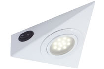 98519 Набор светильников накладных треугольных мебельных LED 3x1W белый (с вкл) (cd 6) 2700K 985.19 Paulmann