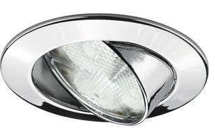 98696 Светильник встраиваемый круглый поворотный LED Power Lens Flood 1x3W хром (IP23, cd 480) 5000-8000К The Profi Line LED Power Lens Spot range features the newest generation of LED light sources - with illuminating results: up to 1200 Lux of lighting power - the equivalent of a 10W halogen reflector. Low heat generation is a supplementary safety factor. 986.96 Paulmann