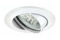 Premium Encastr. orientable LED 1W 230V GU10 51mm Blanc/Alu Zinc