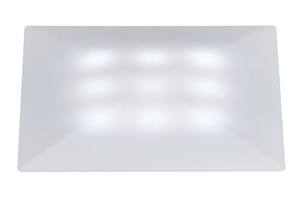 Profi EBL Set UpDownlight Quadro LED 3x1W 230/12V 50mm Satin/Kunststoff