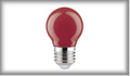 28031 LED ball lamp 0,6W E27 Red