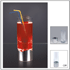 3431 LED Cocktailglass Red, foot Chrome, LED Red