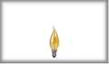 51027 Light bulb, flame tip 25 W E14, gold 3,62 