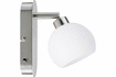 60142 Spotlight, energy-saving bulb, 1x9 W Wolbi 230V, GZ10, brush. iron / white 30,75 