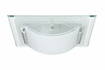 70018 WallCeiling Faccetto 2x9W E27 300x300mm clear/white 230V metal/Gls