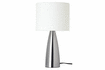 70179 Table lamp, Saro, w/ touch dimmer brush. iron, white, metal, fabric