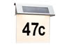 93765 Outdoor Solar house number LED Stainless steel, White, 1 pc. set