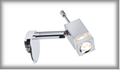 99071 Mirror Quadro Mirror clamp lamp 1x3W LED Chrome 230V DC 700mA Metal