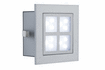 99498 Professional recessed light LED Wall Window 2 2W 230V 90mm Aluminium matt metallic. Наличие на складе: 4 шт.