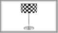 99855 Living Monza table lamp 2x15W energy saving bulb E27 Chrome Schwarz-weiЯ 230V Metal Glass